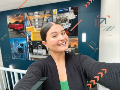 Mariana Paredes at her place of work. 