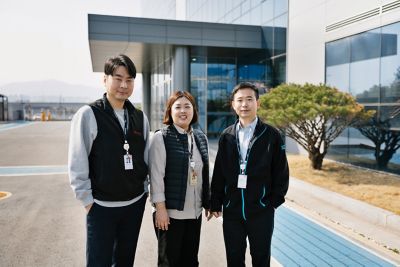 Munck award winners 2026 Dorothy Noh, Jacob Lee and Scott Rhim. The winning team also includes Richard Salloum and Siva Kailasam.