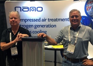 Jim McFadden and Matt McGuillin next to the NANO ecoGen2 nitrogen generator