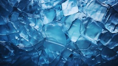 Close-up view of a pile of ice cubes