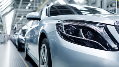 Car in the manufatcuring finish area