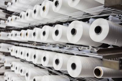 A wall of roller paper