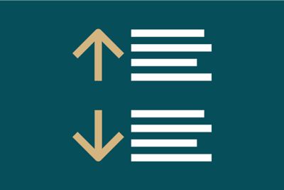 Two sets of lines indicating paras with arrows beside each to indicate spacing between paras