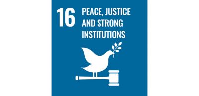 SDG icon - peace, justice and strong institutions