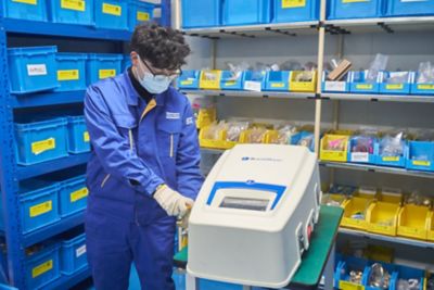 Employee at work in a safe environment,
