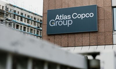 Atlas Copco Group sign on a building