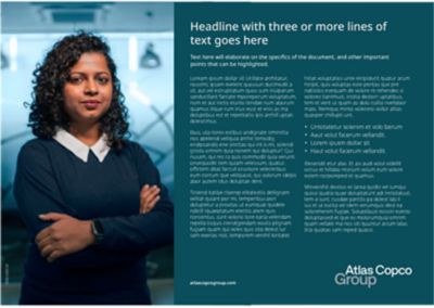 Text heavy option for poster with text on teal background and image to the left (landscape format).