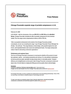 Press release example