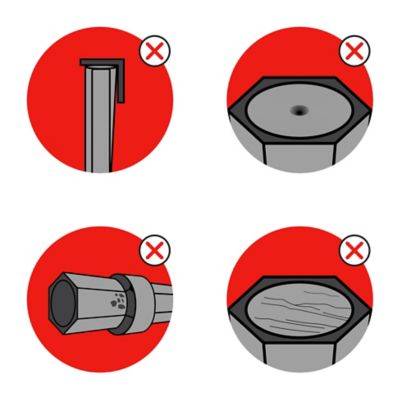 Attention points to prevent damage to the piston
