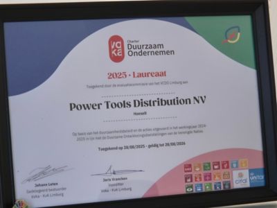 Power Tools Distribution NV VOKA certificaat 2025