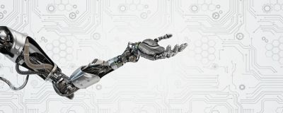 Prosthetic robotic arm with sensitive electronic components