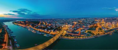 Serbia city view by night
