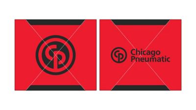 Shield effect sides point towards CP product logo center.
