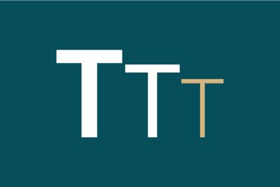 3 Ts lined up in order of descending height