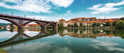 Pogled na Stari most v Mariboru, Slovenija