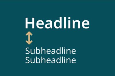 Arrow between headline and opening para indicating spacing between the two.