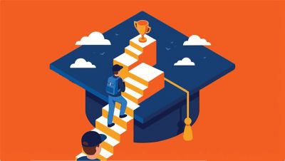 Education Career Growth Vector Illustration