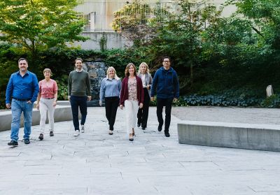 Atlas Copco Group employees walking outside