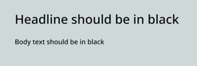 Accent light green and its associated colors for headline and body text