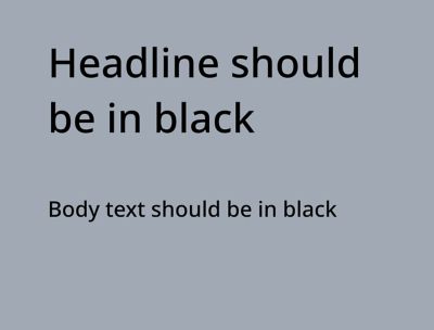 Primary gray and its associated colors for headline and body text
