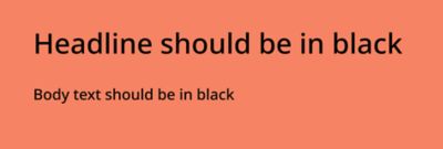 Supplementary soft peach and its associated colors for headline and body text