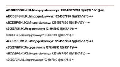 Typography example.