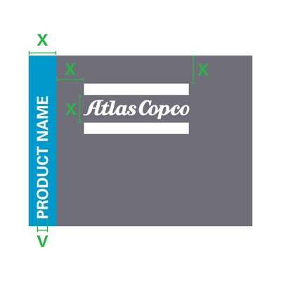 Brand elements for Atlas Copco
