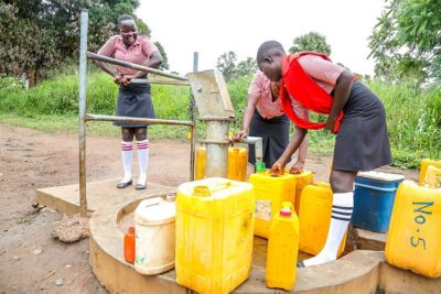 Water installation in the Maridi School, South Sudan 