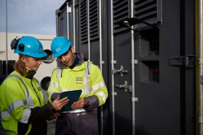 Service technician at site